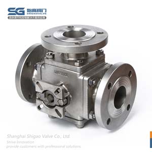 高平臺三通法蘭球閥圖3