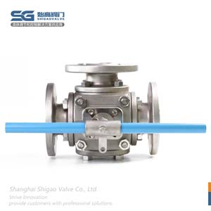 低平臺三通法蘭球閥圖1