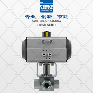 氣動(dòng)高壓三通球閥圖1