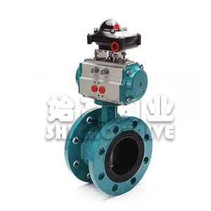 氣動法蘭軟密封蝶閥圖2