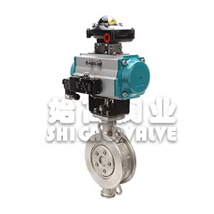 氣動(dòng)對(duì)夾三偏心蝶閥圖1