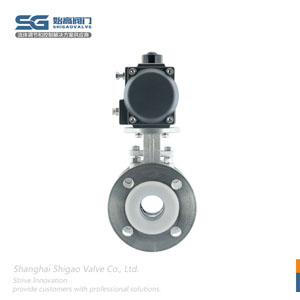 氣動(dòng)不銹鋼襯四氟球閥