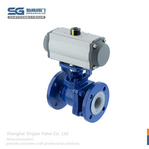 氣動(dòng)碳鋼WCB襯氟球閥