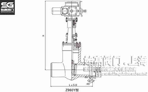 Z960Y電動(dòng)電站焊接閘閥尺寸 Z960Y電動(dòng)電站焊接閘閥尺寸