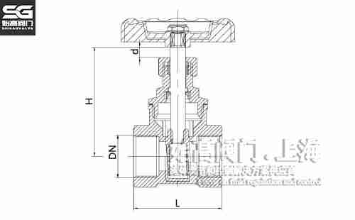 黃銅螺紋閘閥尺寸圖 黃銅螺紋閘閥尺寸圖